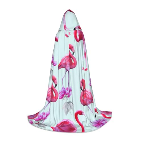 Fbghhty Unisex Kapuzenumhang mit rosa Flamingos, Halloween, Cosplay, Karneval, bequemer Umhang für Teenager-Partys Fbghhty Unisex Kapuzenumhang mit rosa Flamingos, Halloween, Cosplay, Karneval, bequemer Umhang für Teenager-Partys von Fbghhty