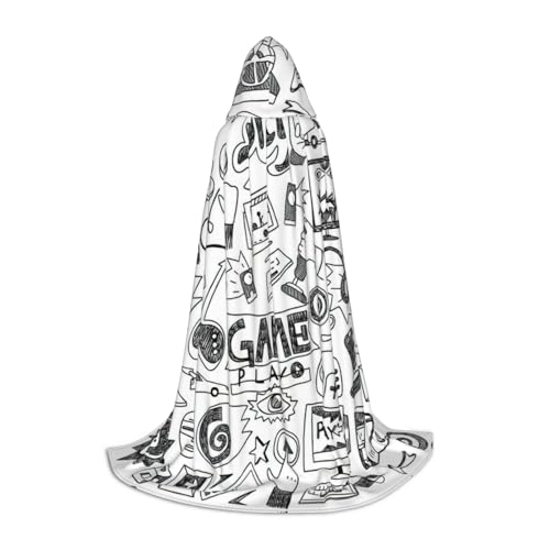 Fbghhty Videospiel-Aufdruck, Unisex, Kapuzenumhang, Halloween, Cosplay, Karneval, bequemer Umhang für Teenager-Partys Fbghhty Videospiel-Aufdruck, Unisex, Kapuzenumhang, Halloween, Cosplay, Karneval, bequemer Umhang für Teenager-Partys von Fbghhty