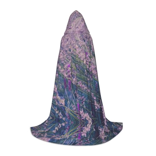 Fbghhty Violetter Lavendelfelddruck, Unisex, Kapuzenumhang, Halloween, Cosplay, Karneval, bequemer Umhang für Teenager-Partys Fbghhty Violetter Lavendelfelddruck, Unisex, Kapuzenumhang, Halloween, Cosplay, Karneval, bequemer Umhang für Teenager-Partys von Fbghhty