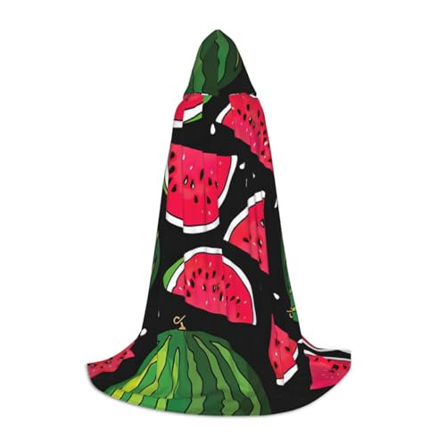 Fbghhty Wassermelonen-Druck, Unisex, Kapuzenumhang, Halloween, Cosplay, Karneval, bequemer Umhang für Teenager-Partys Fbghhty Wassermelonen-Druck, Unisex, Kapuzenumhang, Halloween, Cosplay, Karneval, bequemer Umhang für Teenager-Partys von Fbghhty