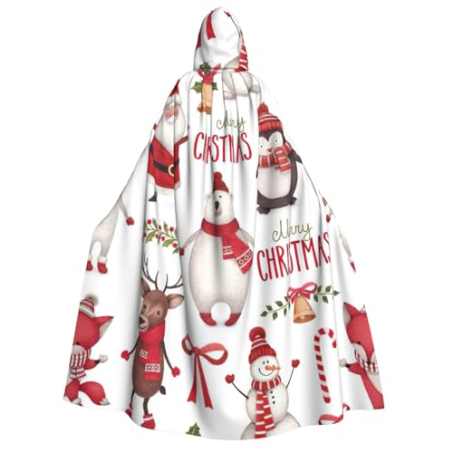 Fbghhty Weihnachtsmann-Druck, Kapuzenumhang, Mittelalter-Kostüm, für Erwachsene, Herren, Damen, Karneval, Partys, Cosplay Fbghhty Weihnachtsmann-Druck, Kapuzenumhang, Mittelalter-Kostüm, für Erwachsene, Herren, Damen, Karneval, Partys, Cosplay von Fbghhty