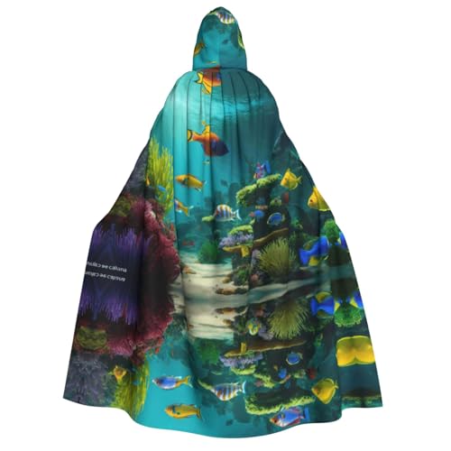 Kapuzenumhang mit süßem blauem Fischdruck, mittelalterliches Halloween-Kostüm, Erwachsene, Herren, Damen, Karneval, Partys, Cosplay Kapuzenumhang mit süßem blauem Fischdruck, mittelalterliches Halloween-Kostüm, Erwachsene, Herren, Damen, Karneval, Partys, Cosplay von Fbghhty