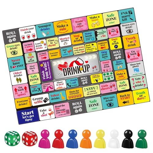 Adult Drinking Game, Interactive Dice Toy, Fun Party Activity, Compact Game Set, Ideal for Date Night, Wedding, Graduation, Family, Beach Events, Indoor and Outdoor, 14.96x11.02x0.08 inches Adult Drinking Game, Interactive Dice Toy, Fun Party Activity, Compact Game Set, Ideal for Date Night, Wedding, Graduation, Family, Beach Events, Indoor and Outdoor, 14.96x11.02x0.08 inches von Fbinys