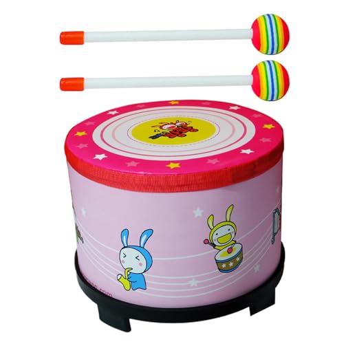 Child Rhythm Drum, Kids Hand Drum Educational Toy, Musical Instrument with Wooden Sticks for Performances, Parties, Festivals, Learning & Fun, 7.87x6.69 Inches von Fbinys