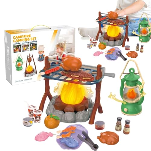 Children's Camping Toy Set, Play Campfire Set Outdoor Pretend, Kids Kitchen Gear with Accessories, Educational Role-Playing for Boys Girls Age 3-6, 35.5x25.5x9.5cm Children's Camping Toy Set, Play Campfire Set Outdoor Pretend, Kids Kitchen Gear with Accessories, Educational Role-Playing for Boys Girls Age 3-6, 35.5x25.5x9.5cm von Fbinys