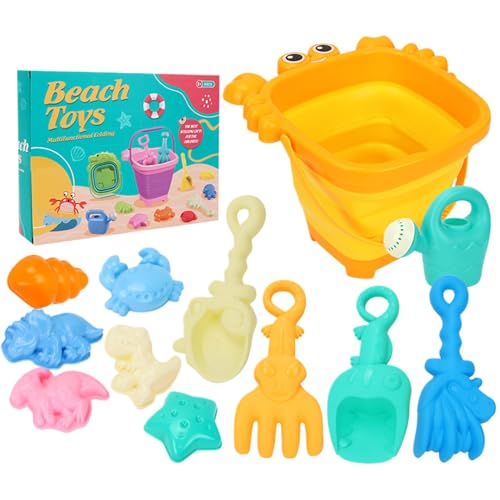 Colorful Travel Sand Toys Play Set, Cartoon Beach Toys with Foldable Bucket, Shovels, Portable Outdoor Fun for Kids and, Space-Saving Foldable Design, 11.42x8.86x3.15 Inch Colorful Travel Sand Toys Play Set, Cartoon Beach Toys with Foldable Bucket, Shovels, Portable Outdoor Fun for Kids and, Space-Saving Foldable Design, 11.42x8.86x3.15 Inch von Fbinys