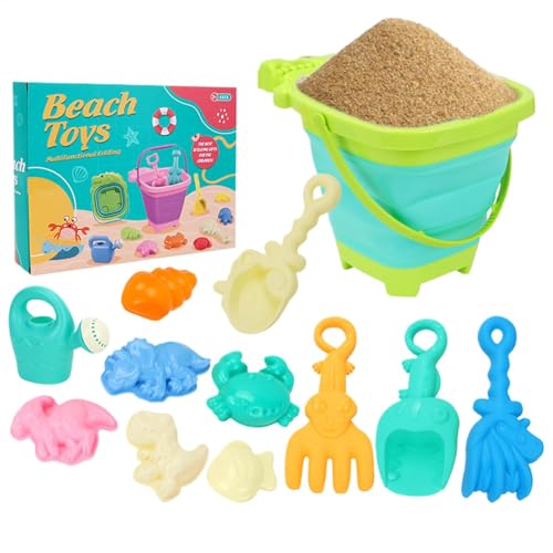 Colorful Travel Sand Toys Play Set, Cartoon Beach Toys with Foldable Bucket, Shovels, Portable Outdoor Fun for Kids and, Space-Saving Foldable Design, 11.42x8.86x3.15 Inch Colorful Travel Sand Toys Play Set, Cartoon Beach Toys with Foldable Bucket, Shovels, Portable Outdoor Fun for Kids and, Space-Saving Foldable Design, 11.42x8.86x3.15 Inch von Fbinys
