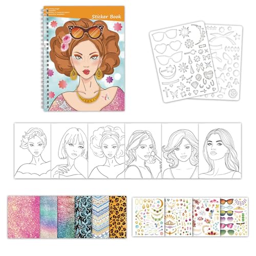 Dress Up Sticker Book, Reusable Creativity Sticker Pad, Interactive Learning Activity for Playtime, Preschool Kids, Boys Girls, Teens, Family Fun, Birthday, Home Entertainment, Car Ride Distraction Dress Up Sticker Book, Reusable Creativity Sticker Pad, Interactive Learning Activity for Playtime, Preschool Kids, Boys Girls, Teens, Family Fun, Birthday, Home Entertainment, Car Ride Distraction von Fbinys