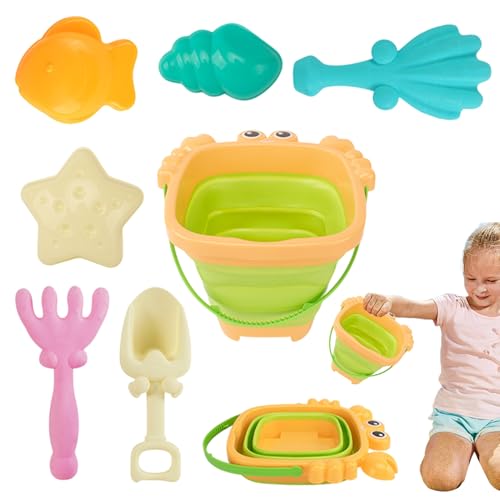 Fbinys Beach Sand Toy, Children's Sand Shovel with Foldable Bucket, Outdoor Interactive Play Set, Digging, Stacking, and Shaping Castles for Kids Aged 3-10 Years Old Fbinys Beach Sand Toy, Children's Sand Shovel with Foldable Bucket, Outdoor Interactive Play Set, Digging, Stacking, and Shaping Castles for Kids Aged 3-10 Years Old von Fbinys