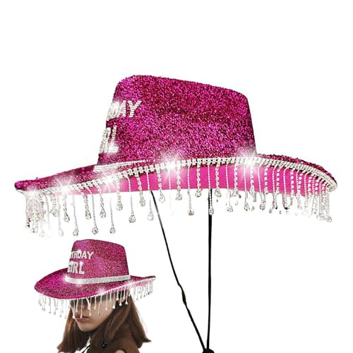 Fbinys Cowboyhüte Für Damen,Geburtstags-Damenhut für Erwachsene - Strasssteine Verzierungen Hüte für Erwachsene Festival Reise Urlaub Party Geburtstag Fbinys Cowboyhüte Für Damen,Geburtstags-Damenhut für Erwachsene - Strasssteine Verzierungen Hüte für Erwachsene Festival Reise Urlaub Party Geburtstag von Fbinys