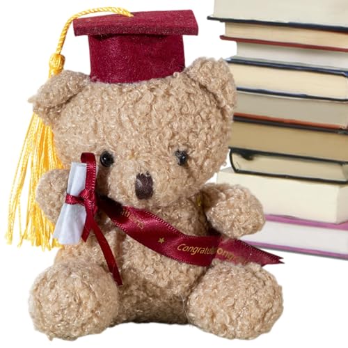 Fbinys Graduation Bear, 5.1-Inch Plush with Cap Diploma Stuffed Animal, Adorable Souvenir, Cute Desktop Ornament, for Kindergarten, High School, College Celebrations Fbinys Graduation Bear, 5.1-Inch Plush with Cap Diploma Stuffed Animal, Adorable Souvenir, Cute Desktop Ornament, for Kindergarten, High School, College Celebrations von Fbinys
