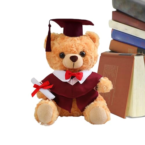Fbinys Graduation Bear, 9.8 Inch Soft Plush Toy, Stuffed Animal Doll, Wearing Hat and Gown, Cute Celebratory Souvenir, for Class of 2025 Boys Girls, Black Red Blue Colors Fbinys Graduation Bear, 9.8 Inch Soft Plush Toy, Stuffed Animal Doll, Wearing Hat and Gown, Cute Celebratory Souvenir, for Class of 2025 Boys Girls, Black Red Blue Colors von Fbinys