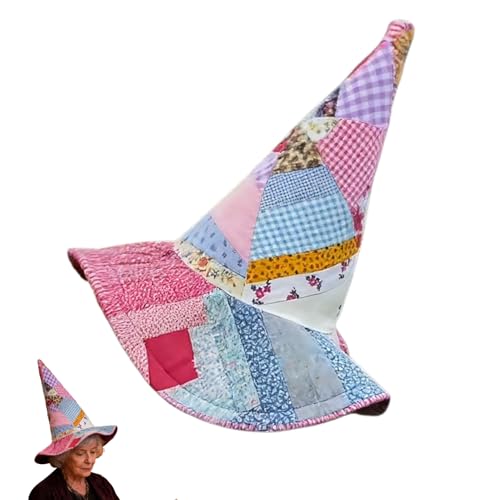 Fbinys Hexenhut - Stundlich Halloween Volkskunstdesign für Kostümpartys, Feiertagskarnivale mit Dress -up -Funktion, dekorative Kopfbedeckung für Maskerade -Bühnenaufführung, 18 Zoll von Fbinys