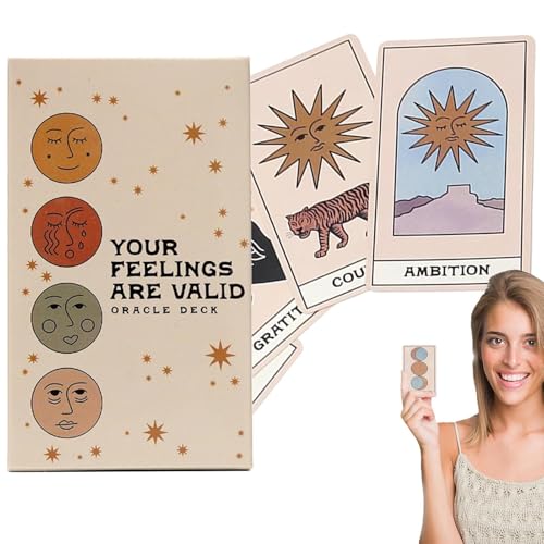 Fbinys Oracle Cards, Emotional Support Deck, 48 English Edition Card, Comfort Insight Prompts, Ideal for Spiritual Exploration, Party Gathering, Holiday Group Connection, 10.5x6.2cm Fbinys Oracle Cards, Emotional Support Deck, 48 English Edition Card, Comfort Insight Prompts, Ideal for Spiritual Exploration, Party Gathering, Holiday Group Connection, 10.5x6.2cm von Fbinys
