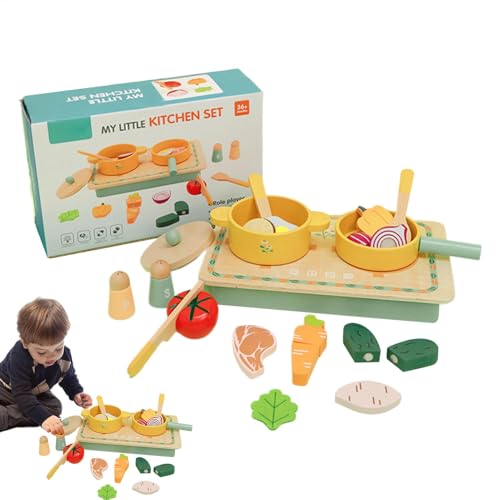 Fbinys Pretend Play Kitchen Cooking Set, Kids Kitchens Accessories, Wooden Cookware with Pots, Utensils and Plays Vegetables, Fun Educational Toy for Boys & Girls Fbinys Pretend Play Kitchen Cooking Set, Kids Kitchens Accessories, Wooden Cookware with Pots, Utensils and Plays Vegetables, Fun Educational Toy for Boys & Girls von Fbinys
