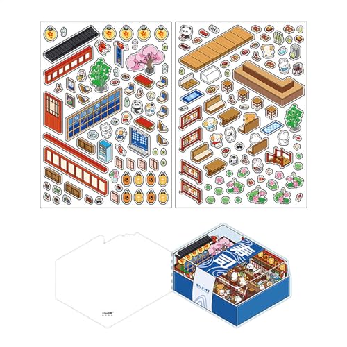 Fbinys Relaxing Sticker Scenes, House Stickers for Adults, Room Design Stickers, Home Sticker Craft, Sticker Scenes, Sticker Craft for Kids, Planner Sticker Design, Kids Craft Stickers, Sticker Art von Fbinys
