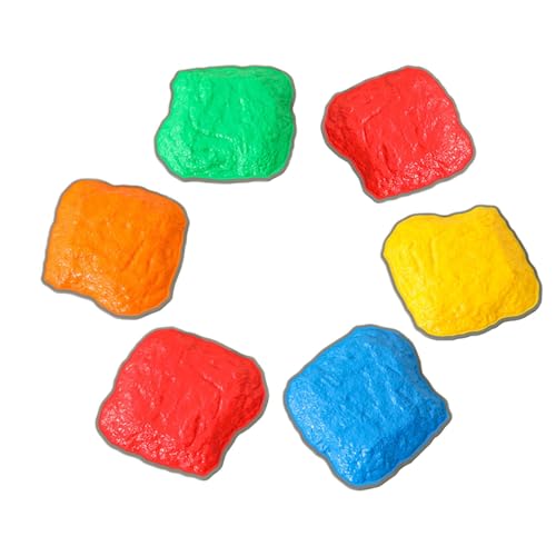 Fbinys Stepping Stones, 6-Piece Balance Stepping Rocks, Stackable Non-Slip Sensory Toys, Coordination Motor Skills Game for Toddler, Children Ages 3-6 9.8 Inch von Fbinys