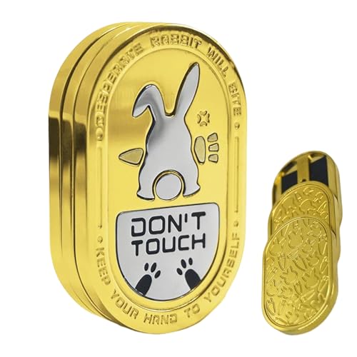 Fidget Slider, Rabbit Push Slide, Clicking Sound, Anti Stress Calming, Metal Fidget, Portable for Men Teens Travel Classroom Kids School Relaxation, White, Black, Gold Fidget Slider, Rabbit Push Slide, Clicking Sound, Anti Stress Calming, Metal Fidget, Portable for Men Teens Travel Classroom Kids School Relaxation, White, Black, Gold von Fbinys
