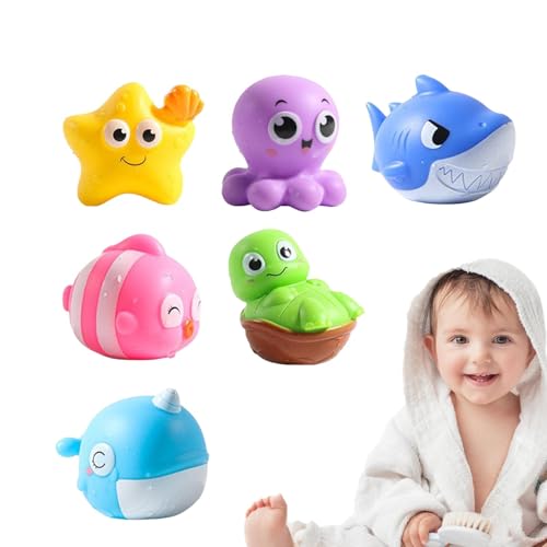 Floating Light-Up Bath Toys, Interactive Sea Animal Water Games, Colorful LED Bathtub, 6X Preschool Learning Toys for Baby, Pool, Bathroom, Party, 5.51x41.54 Inches Floating Light-Up Bath Toys, Interactive Sea Animal Water Games, Colorful LED Bathtub, 6X Preschool Learning Toys for Baby, Pool, Bathroom, Party, 5.51x41.54 Inches von Fbinys