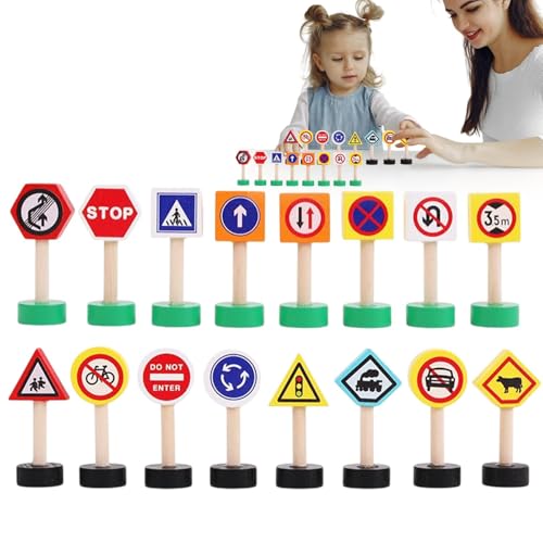 Kids Traffic Road Signs, Wooden Street Signs Play Set, Educational Crosswalk Signal Blocks for Early Learning and Safety Awareness, 9.06x7.09x1.18 inches Kids Traffic Road Signs, Wooden Street Signs Play Set, Educational Crosswalk Signal Blocks for Early Learning and Safety Awareness, 9.06x7.09x1.18 inches von Fbinys