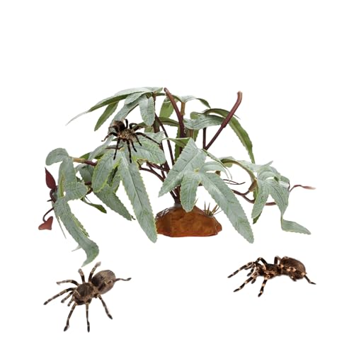 Künstliche Terrariumpflanzen - bärtige Drachenblätter für Süßwasserreptilienlebensraum, Spannungsdekoration mit einfachen Wartung, falsche Pflanzen für Schildkröte Betta Gecko Frog, 8 von Fbinys