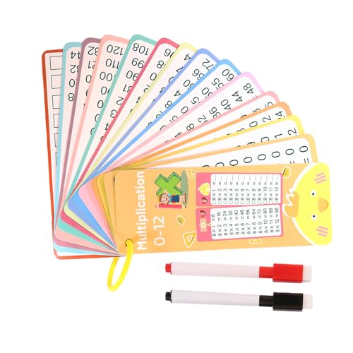 Math Cards, Addition Subtraction Multiplication Division Game, Dry Erase Double-Sided Educational Flash Cards, Hole-Punched for Interactive Learning, Classroom, Homeschool von Fbinys
