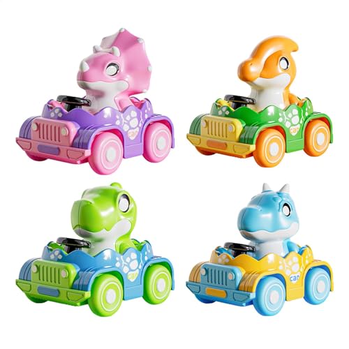 Push Car, Dinosaur Shaped Children Toy, Touch and Go Friction Powered Vehicle, Fun Interactive Game to Kids, Perfect Offering for Boys & Girls Ages 3 and Up von Fbinys