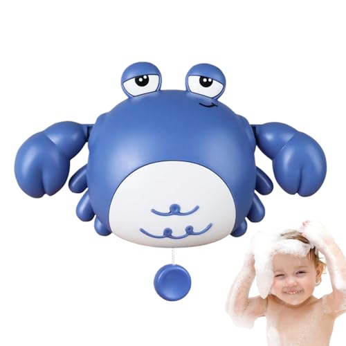 Toddler Bath Toy, Cute Crab Shape Floating Toy, Parent Child Interactive Wind Up Companion, Water Play Fun for Boys Girls Daycare Beach Travel, Durable Safe , Blue Orange von Fbinys