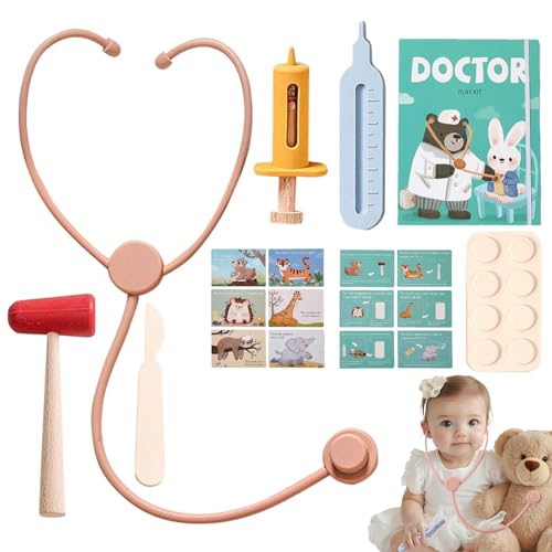 Toddler Pretend Doctor Kit, 36-Piece Kids Doctor Play Set, Role Play Medical Equipment, Simulation Stethoscope for Classroom and Home 7.36x9.76 inches von Fbinys