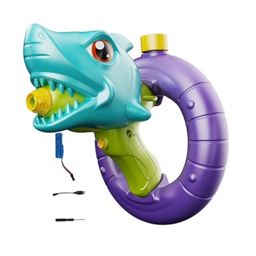 Water Squirt Toy, Cute Dinosaur Shark Water Soaker, Electric Rechargeable Pool Toy, Leakproof Design, 900ml Large Capacity Tank, Outdoor for Beach, Park, and Swimming von Fbinys