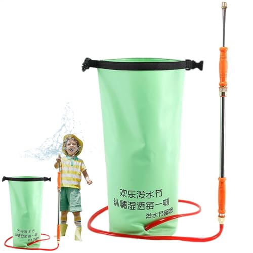 Water Squirter, Backpack-Style, High-Capacity and Lightweight, Foam Sprayer Toy for Beach Fun, Pool Parties and Outdoor Games, 47.24x4.72x3.15 inches, Blue Green von Fbinys