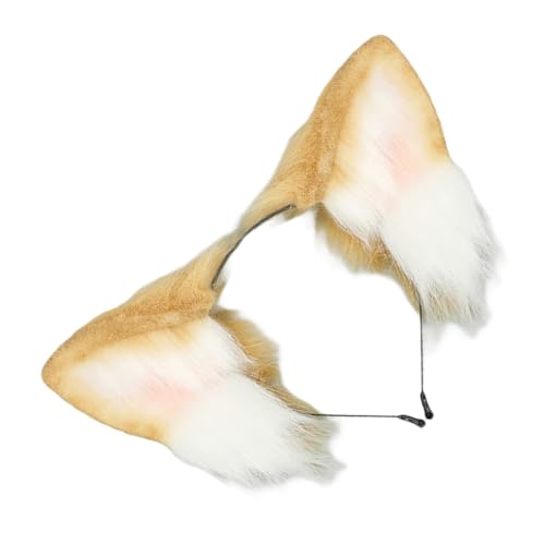 1/2 x Tierohren, Stirnband, Tierschwanz, Hundekostüme, Ohren, Stirnband, Kunstfell, Schwanz, Halloween, Cosplay, Party von Fcnjsao