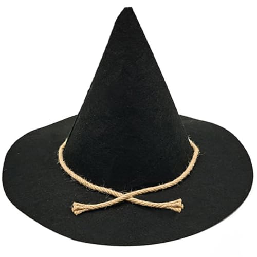 Fcnjsao Bequemer Hexenhut für Erwachsene, Unisex, Halloween, Kopfschmuck, Teenager, Schule, Aufführungen, Karneval, Party, Hut, einfarbig von Fcnjsao