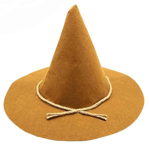 Fcnjsao Bequemer Hexenhut für Erwachsene, Unisex, Halloween, Kopfschmuck, Teenager, Schule, Aufführungen, Karneval, Party, Hut, einfarbig von Fcnjsao