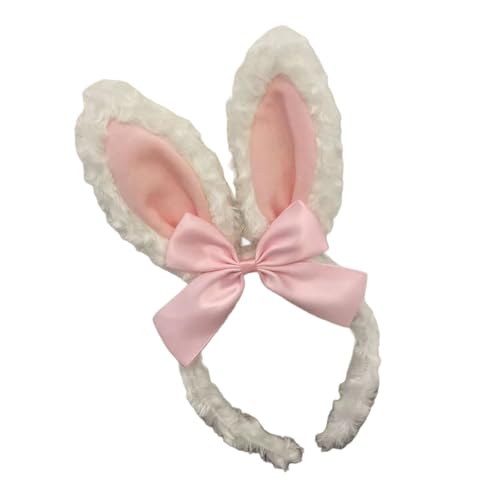 Fcnjsao Cartton Bunnies Ohrhaar Hoop Cosplay Kopfbedeckung Bowknot Dekoration Kopfbedeckung Für Geburtstagsfeiern von Fcnjsao