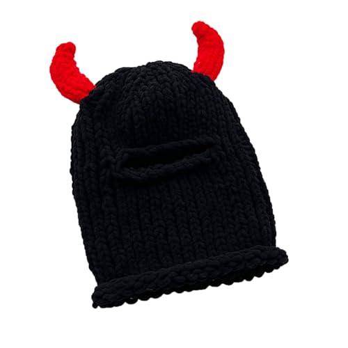 Fcnjsao Devil Horned Halloween Caps Atmungsabstimmung Warm Halb Fläche Für Erwachsene Cosplay Kostümhut Party Requisiten Gesicht Maske Winter Warmer Fcnjsao Devil Horned Halloween Caps Atmungsabstimmung Warm Halb Fläche Für Erwachsene Cosplay Kostümhut Party Requisiten Gesicht Maske Winter Warmer von Fcnjsao
