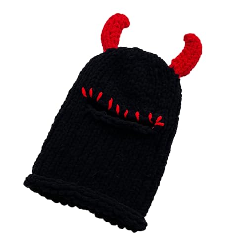 Fcnjsao Devil Horned Halloween Caps Atmungsabstimmung Warm Halb Fläche Für Erwachsene Cosplay Kostümhut Party Requisiten Gesicht Maske Winter Warmer Fcnjsao Devil Horned Halloween Caps Atmungsabstimmung Warm Halb Fläche Für Erwachsene Cosplay Kostümhut Party Requisiten Gesicht Maske Winter Warmer von Fcnjsao