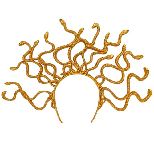 Fcnjsao Elegante Schlangen-Stirnbänder, Vintage-Stil, Halloween-Kopfschmuck, Maskeraden, Party-Kopfbedeckung für Halloween und Cosplay-Partys Fcnjsao Elegante Schlangen-Stirnbänder, Vintage-Stil, Halloween-Kopfschmuck, Maskeraden, Party-Kopfbedeckung für Halloween und Cosplay-Partys von Fcnjsao