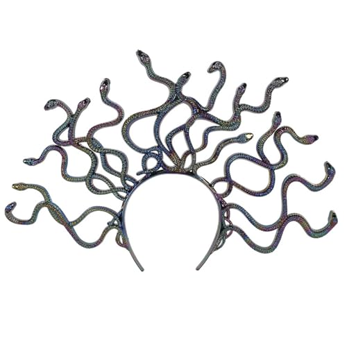 Fcnjsao Elegante Schlangen-Stirnbänder, Vintage-Stil, Halloween-Kopfschmuck, Maskeraden, Party-Kopfbedeckung für Halloween und Cosplay-Partys von Fcnjsao