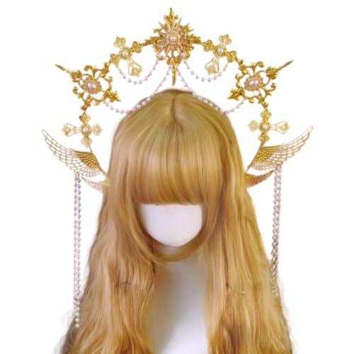 Fcnjsao Engel Heiligenschein Kronen Marys Göttinnen Stirnband Goldene Tiaras Lolitas Kronen Hochzeit Cosplay Halloween Kopfschmuck Kopfschmuck Halloween Kostüm Kopfschmuck Kopfschmuck Fcnjsao Engel Heiligenschein Kronen Marys Göttinnen Stirnband Goldene Tiaras Lolitas Kronen Hochzeit Cosplay Halloween Kopfschmuck Kopfschmuck Halloween Kostüm Kopfschmuck Kopfschmuck von Fcnjsao