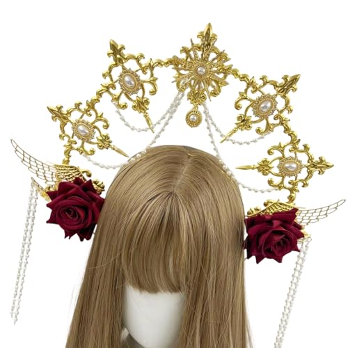 Fcnjsao Engel Heiligenschein Kronen Marys Göttinnen Stirnband Goldene Tiaras Lolitas Kronen Hochzeit Cosplay Halloween Kopfschmuck Kopfschmuck Halloween Kostüm Kopfschmuck Kopfschmuck Fcnjsao Engel Heiligenschein Kronen Marys Göttinnen Stirnband Goldene Tiaras Lolitas Kronen Hochzeit Cosplay Halloween Kopfschmuck Kopfschmuck Halloween Kostüm Kopfschmuck Kopfschmuck von Fcnjsao
