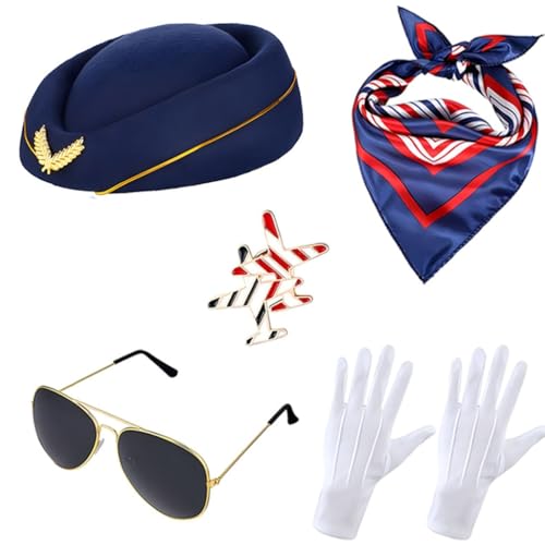Fcnjsao Flugkapitän Kostüm Make Up Set Stewardessen Make Up Bequeme Stoffuniform Für Themenveranstaltungen Fcnjsao Flugkapitän Kostüm Make Up Set Stewardessen Make Up Bequeme Stoffuniform Für Themenveranstaltungen von Fcnjsao