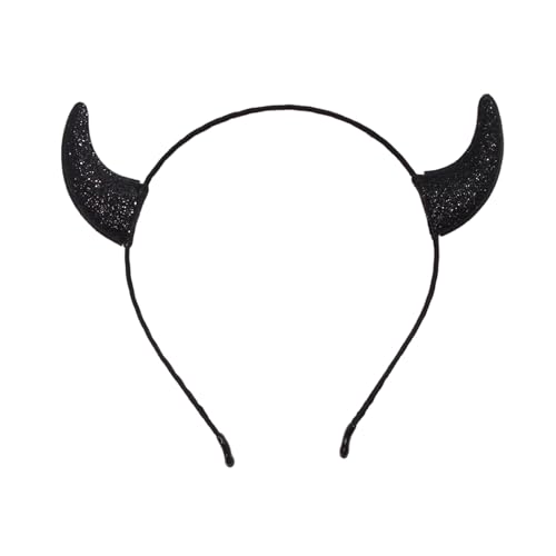Fcnjsao Halloween Hairhoop Teufelshorn Haarband Dark Series Stirnband Thema Party Kopfschmuck Rollenspiel Kostüm Zubehör Haarband von Fcnjsao