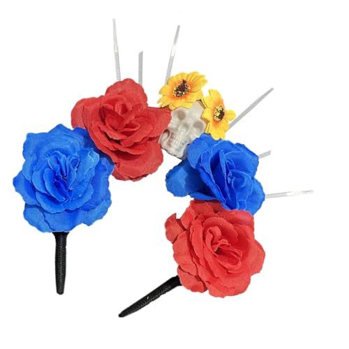 Fcnjsao Halloween Stirnbänder Der Toten Stirnband Blumenkronen Stirnband Mexikaner Kopfstück Fcnjsao Halloween Stirnbänder Der Toten Stirnband Blumenkronen Stirnband Mexikaner Kopfstück von Fcnjsao