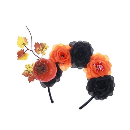 Fcnjsao Halloween Stirnband Kürbis Schädel Kopfschmuck Cosplay Stirnband Party Kopfschmuck Haarreifen Haarschmuck Geschenke Party Kopfstück von Fcnjsao