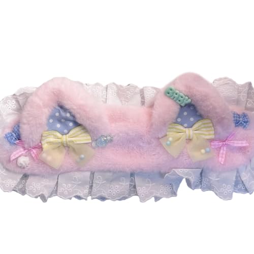 Fcnjsao Handgefertigtes Pelziges Ohrstirnband Plüsch Hairband Rollenspiel Anime Kostüm Kopfschmuckinnen Weibliche Cosplay Kleid Kopfbedeckung Accessoire von Fcnjsao