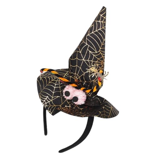 Fcnjsao Hexenhut Hairhoop Für Halloween Party Spinnennetze Zaubererkappen Stirnband Kostümzubehör Haarband Maskeraden Versorgung von Fcnjsao