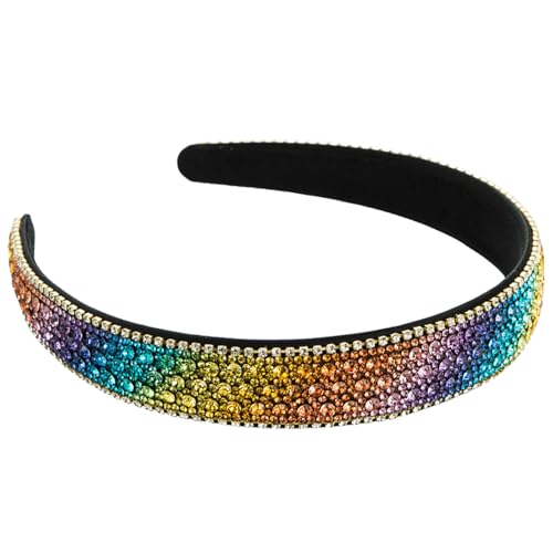 Fcnjsao Juwelisiertes Haarband Farbenfrohe Kopfbekleidung Stirnband Foto Requisiten Party Cosplay Kostüme Tanzpartyzubehör Fcnjsao Juwelisiertes Haarband Farbenfrohe Kopfbekleidung Stirnband Foto Requisiten Party Cosplay Kostüme Tanzpartyzubehör von Fcnjsao