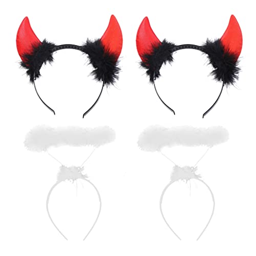 Fcnjsao Kopfbedeckung, 1 Set, Halloween-Partys, Teufelshorn/Cosplay, künstliches Teufelshorn, Halloween-Materialien von Fcnjsao