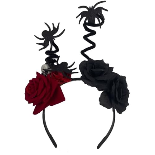 Fcnjsao Kopfbedeckung, Kunstblume und Totenkopf, dünnes Stirnband, Halloween, Haarreif, Mode, Damen, Hochzeit, Party, Fotografie, Frisur, Kopfbedeckung Fcnjsao Kopfbedeckung, Kunstblume und Totenkopf, dünnes Stirnband, Halloween, Haarreif, Mode, Damen, Hochzeit, Party, Fotografie, Frisur, Kopfbedeckung von Fcnjsao
